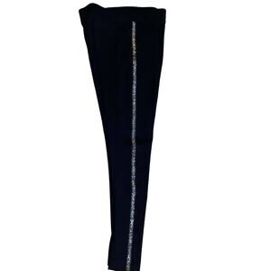 Zara Basics Women's Black Legging, Skinny, Beaded, Elastic Waist Stretch, Size S